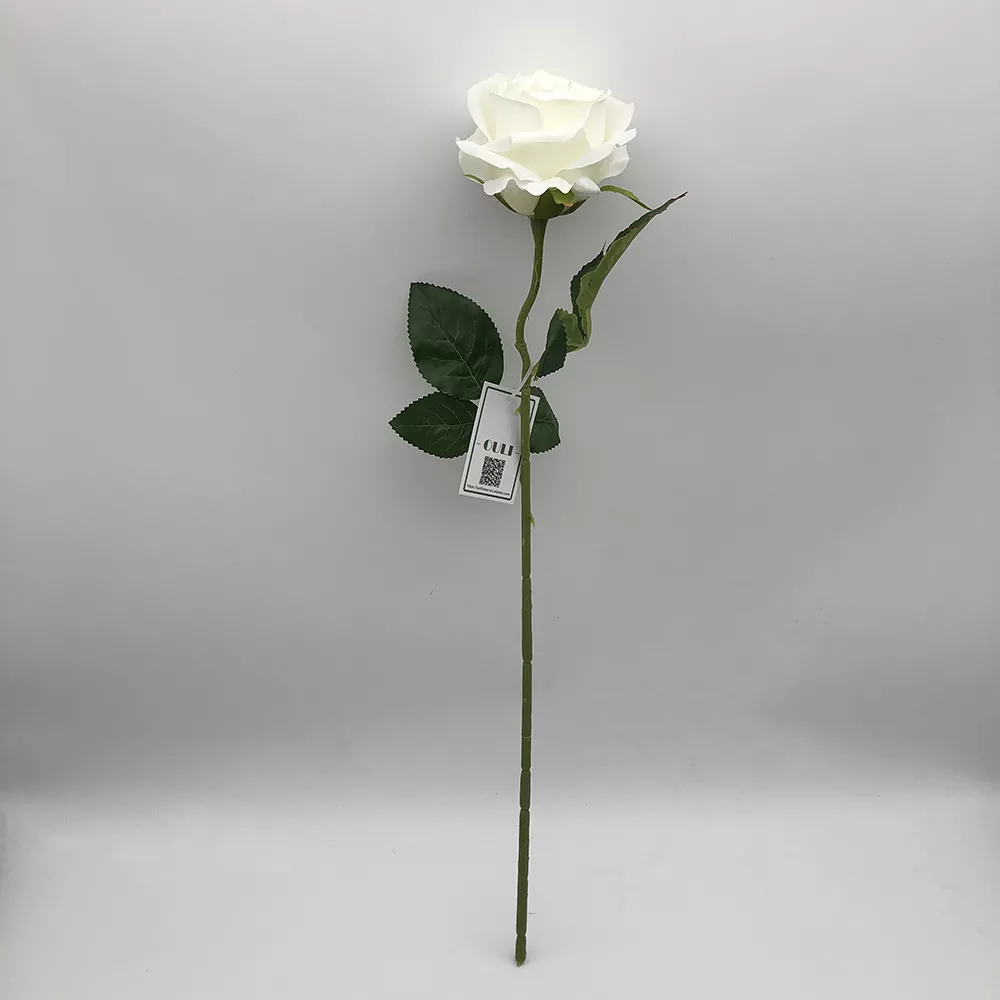 Mahabang stem sutla rosas na bulaklak