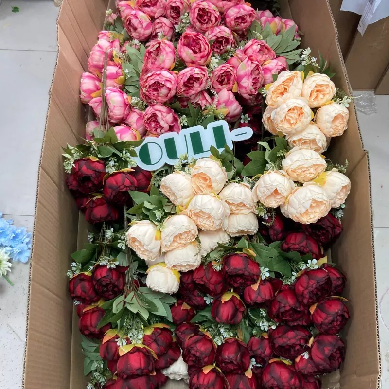 Peony Artipisyal na Bulaklak