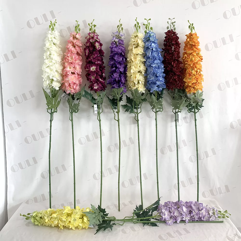 Silk Delphinium Artipisyal na Bulaklak