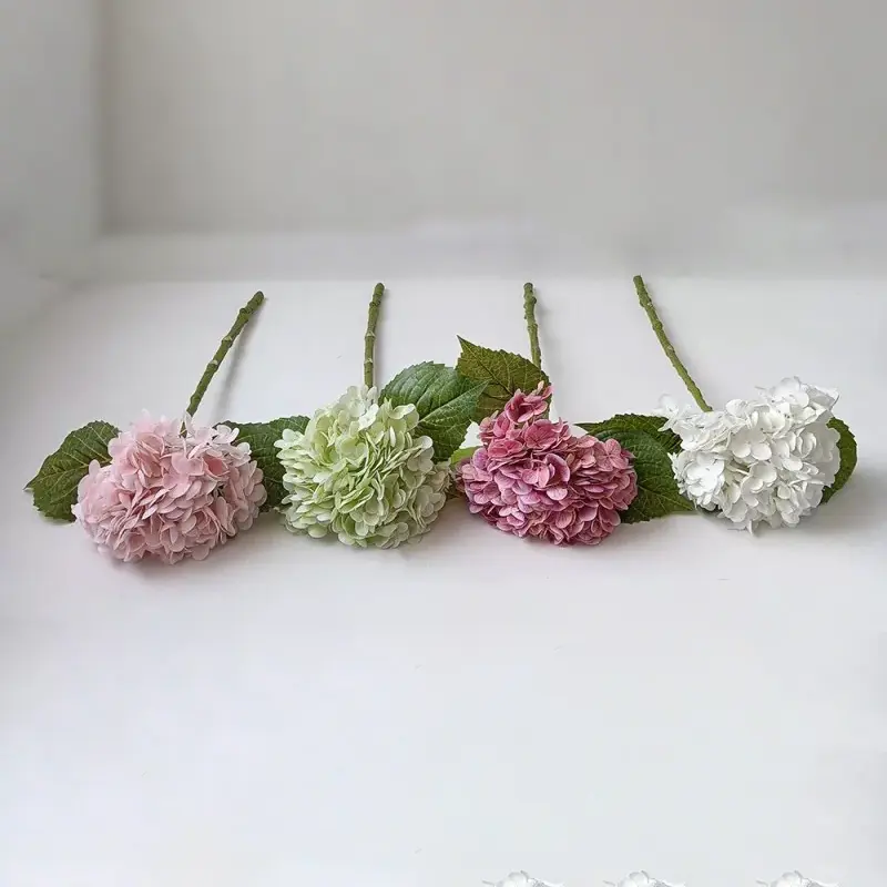 Single stem real touch artipisyal na hydrangeas